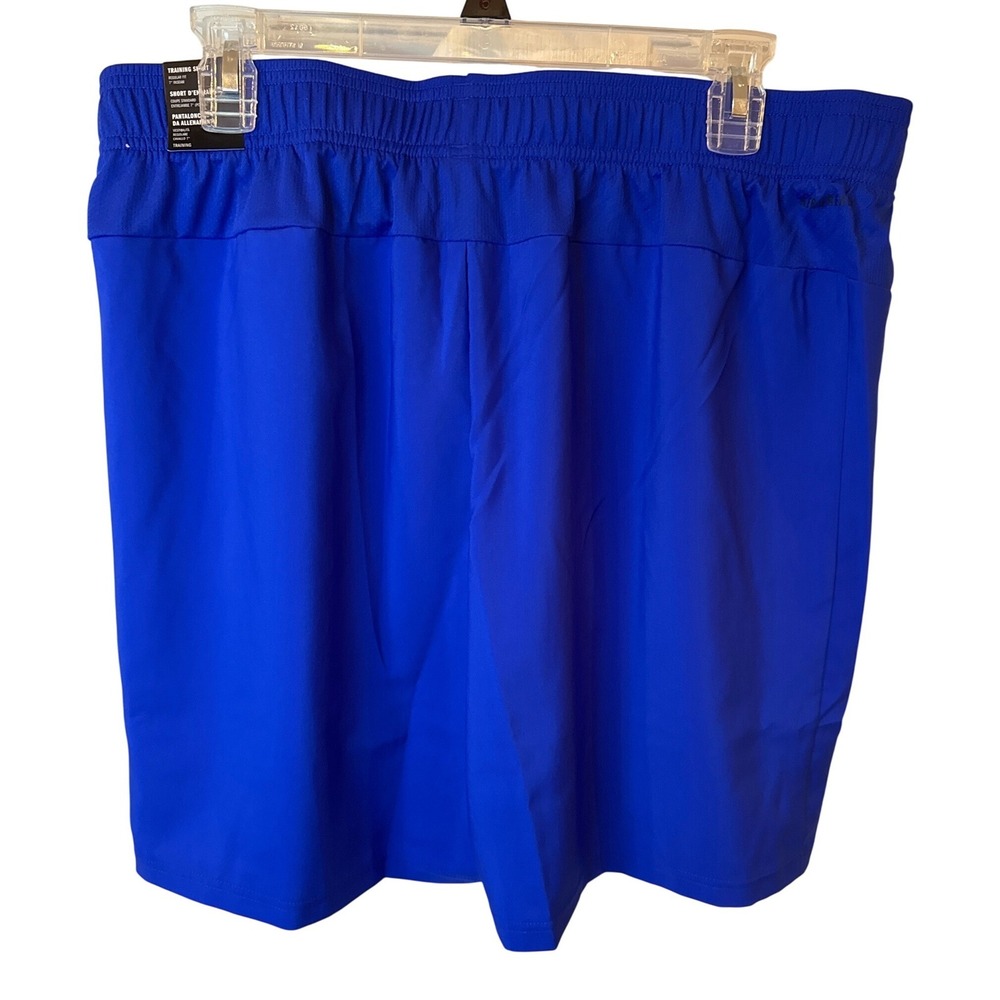 Adidas Mens Training Shorts Lucid Blue 7 Inch Inseam‎ Regular Zipper Pockets XL7 - Picture 2 of 5